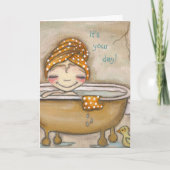 Doorweek het omhoog - Wenskaart Kaart (Voorkant)