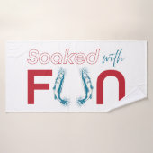 Doorweekt met plezier - Sardine-geïnspireerde stra Badhanddoek (Badhanddoek)