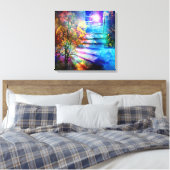 Doorweg naar de hemel canvas afdruk (Insitu (Slaapkamer))