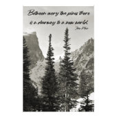 Doorweg naar een nieuwe wereld in de bergen foto afdruk (Voorkant)