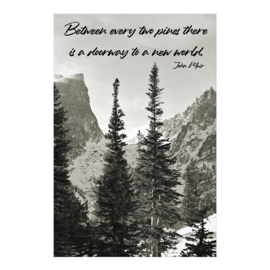 Doorweg naar een nieuwe wereld in de bergen foto afdruk (Voorkant)