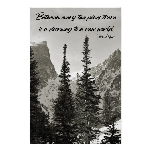 Doorweg naar een nieuwe wereld in de bergen perfect poster (Voorkant)
