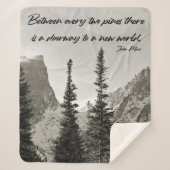 Doorweg naar een nieuwe wereld in de bergen sherpa deken (Voorkant)