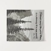 Doorweg naar een nieuwe wereld in de bergen wandkleed (Voorkant (horizontaal))