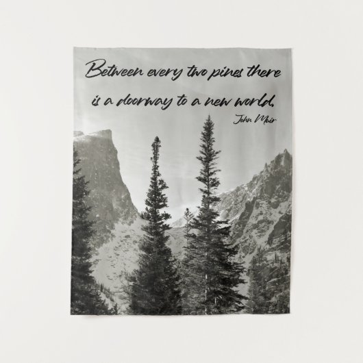 Doorweg naar een nieuwe wereld in de bergen wandkleed (Voorkant)