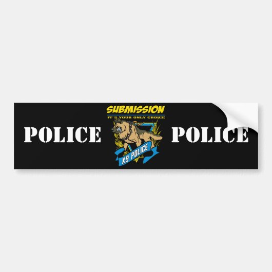 Doorzending politie K9 Bumpersticker (Voorkant)