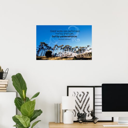 Doorzettingsvermogen Motivatie Poster afdrukken (Thuiskantoor)