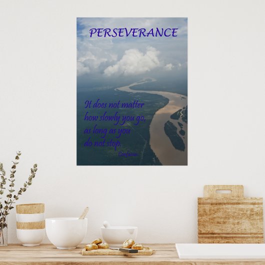 Doorzettingsvermogen - Poster (Keuken)