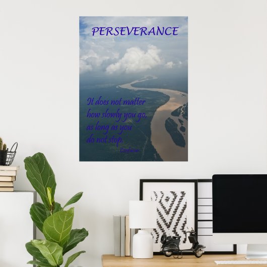 Doorzettingsvermogen - Poster (Thuiskantoor)