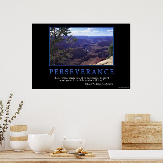 doorzettingsvermogen poster (Keuken)