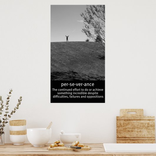 doorzettingsvermogen poster (Keuken)