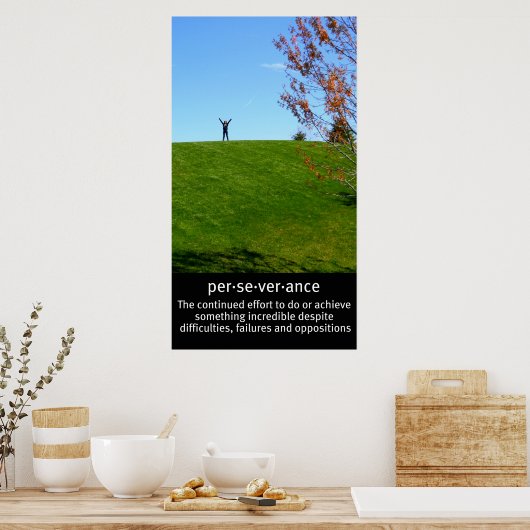 doorzettingsvermogen poster (Keuken)