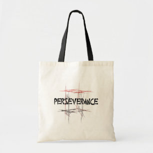 Doorzettingsvermogen van de krijgskunst tote bag