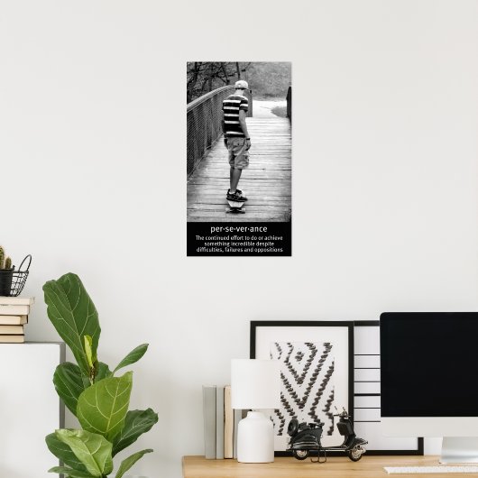 Doorzettingsvermogen van langoest poster (Thuiskantoor)