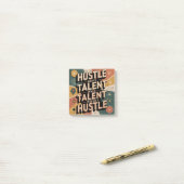 Doorzettingsvermogen verslaat talent als talent ni post-it® notes (Op bureau)
