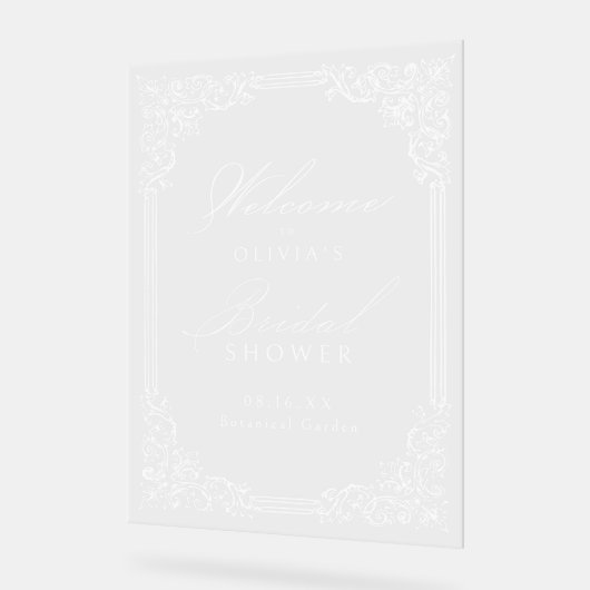 Doorzichtig  Lijst Elegant Vrijgezellenfeest Acryl Bord (Hoek)