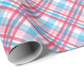 Doorzichtig patroon van blauw rood roze cadeaupapier (Rol Hoek)