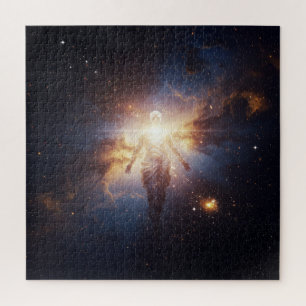 Doorzichtig Spiritueel gloeiend wezen in de ruimte Legpuzzel