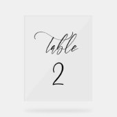 Doorzichtig tafelnummer acryl bord (Voorkant)