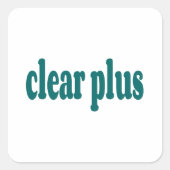 doorzichtig vierkante sticker (Voorkant)