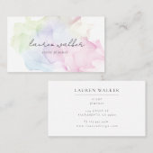 doorzichtig Visitekaartje van pastelzijde (Voorkant / Achterkant)