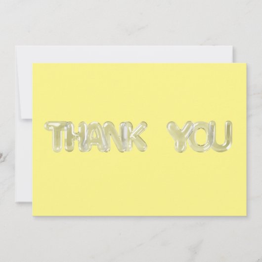 DOORZICHTIGE BELLETTERTYPEN (geel vignet) Bedankkaart (Voorkant)