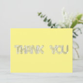 DOORZICHTIGE BELLETTERTYPEN (geel vignet) Bedankkaart (Staand voorkant)