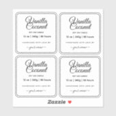 Doorzichtige heldere aangepaste kaarslabels sticker (Vel)