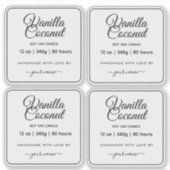 Doorzichtige heldere aangepaste kaarslabels sticker (Voorkant)