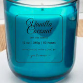 Doorzichtige heldere aangepaste kaarslabels sticker