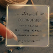 Doorzichtige heldere aangepaste kaarslabels van go sticker