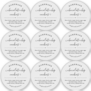 Doorzichtige Homemade Food Label Sticker