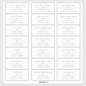 Doorzichtige kerst Kaart Adresetiketten Sticker (Vel)