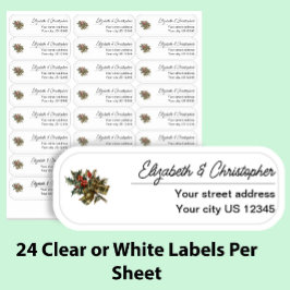 Doorzichtige kerst retouradresstickers op maat sticker