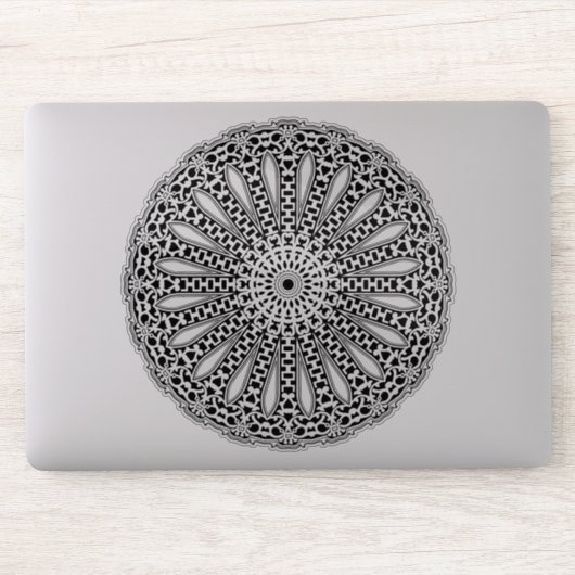 doorzichtige Mandala sticker (Computer)