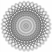 doorzichtige Mandala sticker (Voorkant)