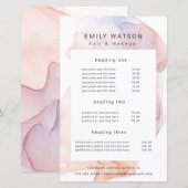 doorzichtige moderne zilvervis - prijslijst (Voorkant / Achterkant)