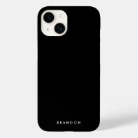Doorzichtige zwarte iPhone-hoes met naam