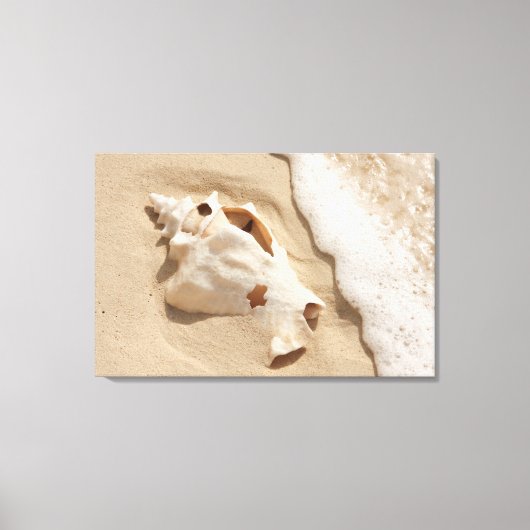 Doorzoeken op strand | Grand Turk Caribbean Island Canvas Afdruk (Voorkant)