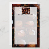 Doos Chocolade, het Verleidende Snoep van de Briefpapier (Voorkant / Achterkant)