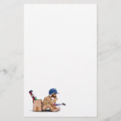 Doos karakter handyman personage in denken flyer (Voorkant)