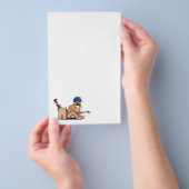 Doos karakter handyman personage in denken flyer (Hand)