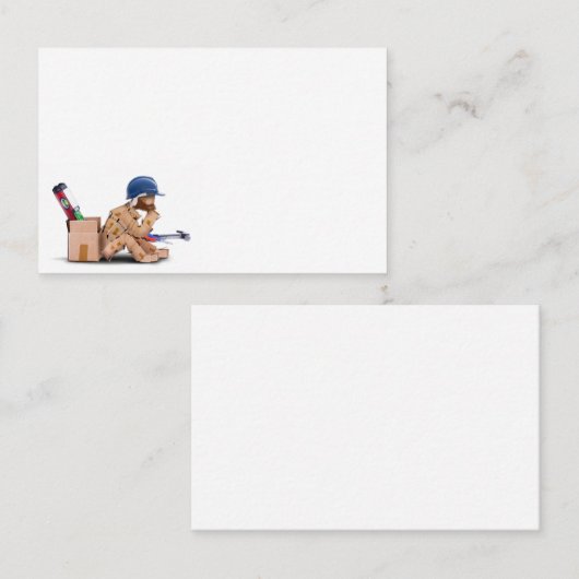 Doos karakter handyman personage visitekaartje (Voorkant / Achterkant)