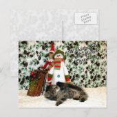 Doos kerstfeest met flauwte - Kat / Keuken Feestdagenkaart (Voorkant / Achterkant)