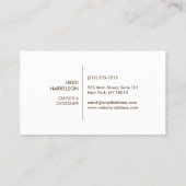 DOOS LOGO MET UW INITIAAL/MONOGRAM BRUIN HOUT II VISITEKAARTJE (Achterkant)