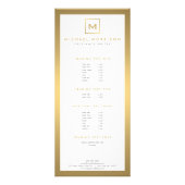 DOOS LOGO met UW INITIAAL/MONOGRAM in Faux Gold Reclamekaart (Voorkant)