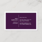 DOOS LOGO MET UW INITIAAL/MONOGRAM OP DIEPE PAARSE VISITEKAARTJE (Achterkant)