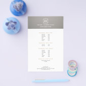 DOOS LOGO met UW INITIAAL/MONOGRAM op GRAY LINEN Flyer (Enkel)