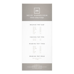 DOOS LOGO met UW INITIAAL/MONOGRAM op GRAY LINEN Reclamekaart