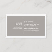 DOOS LOGO MET UW INITIAAL/MONOGRAM OP TAUPE VISITEKAARTJE (Achterkant)